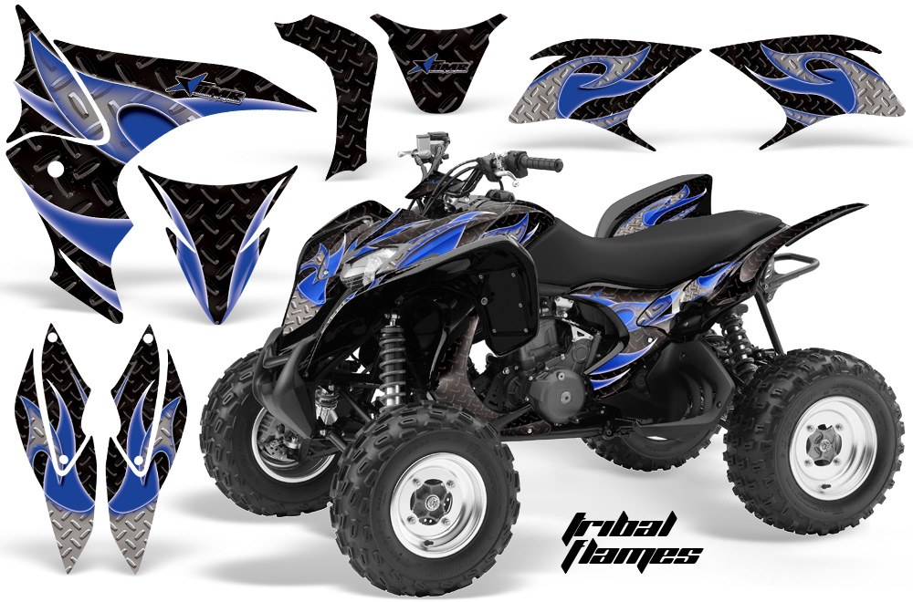 Honda TRX 700 Graphics TribalFlames BLUE BLACK